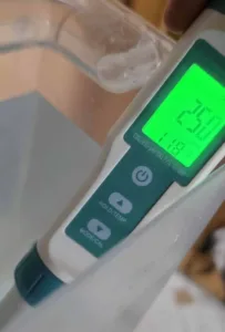 Vandens minkštinimo filtras ir TDS matuoklio rodmenys po filtracijos