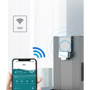 Išmanus valdymas telefonu: temperatūros ir filtro stebėjimas