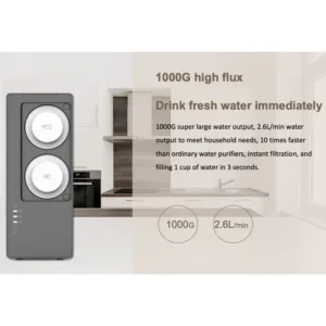 Kompaktiškas vandens valymo įrenginis moderniai virtuvei